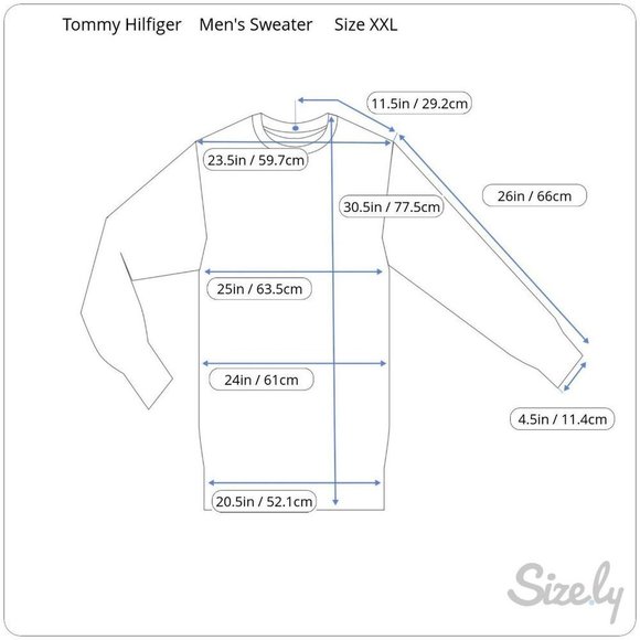 Tommy Hilfiger Mens Sweater Size XXL Crew Neck Blue Cotton Blend Long Sleeves - Picture 3 of 8